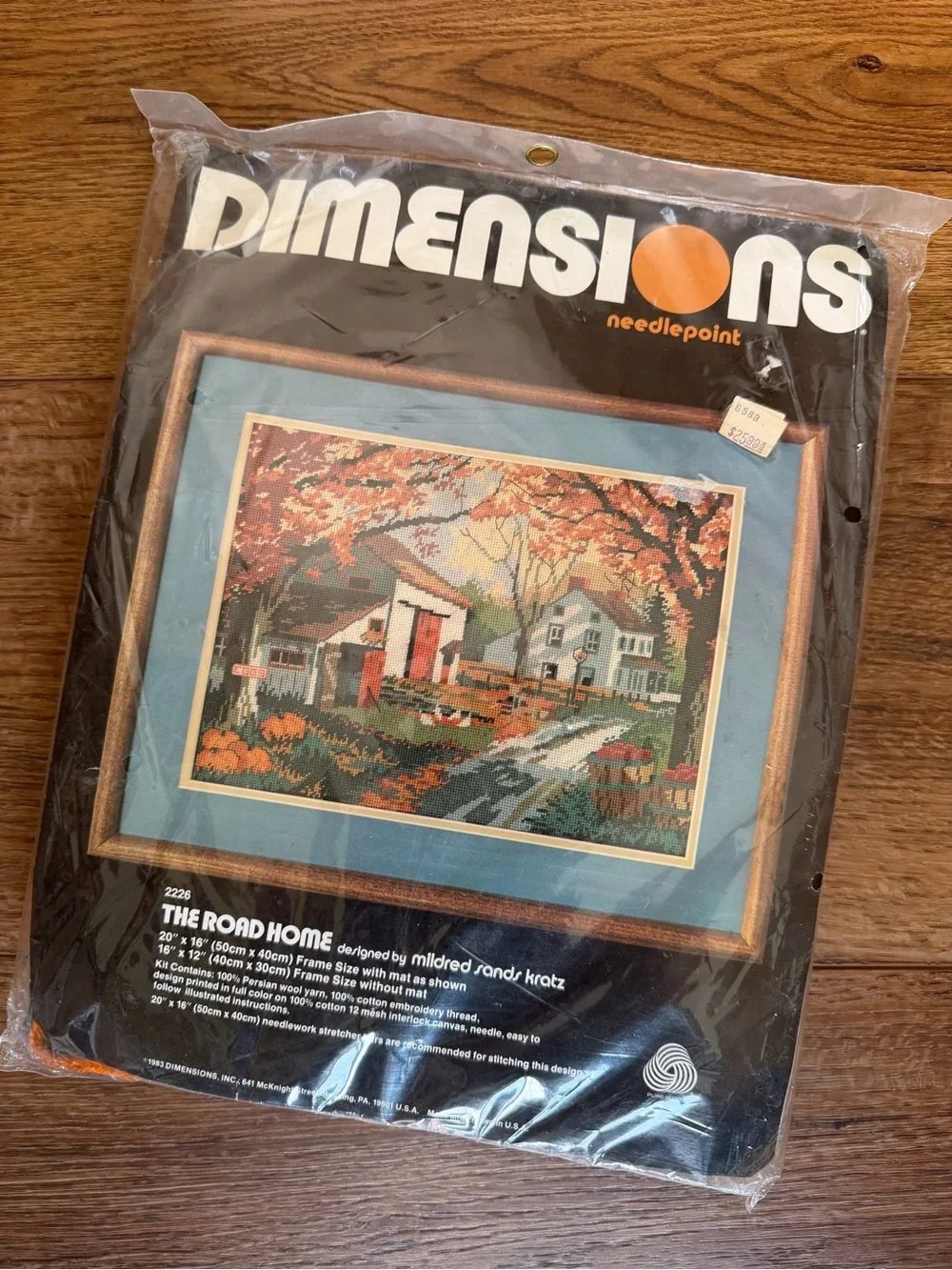NWT Dimensions 'The Road Home' Needlepoint Kit - Blue Accent 1983